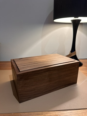 Walnut storage box