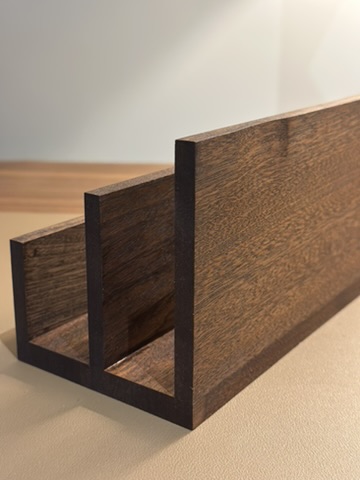 Walnut letter organizer