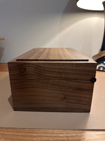 Walnut box with lid